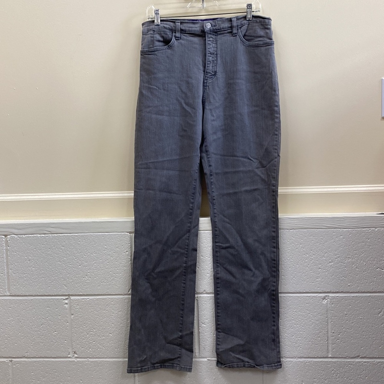 Nydj 12 Gray Straight Leg Jeans